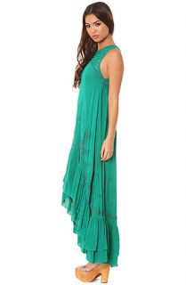 Free People Dress The Long Crochet With Tiers in Emerald Combo