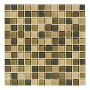 Daltile Maracas Rainforest Blend 12 in. x 12 in. x 8 mm Glass Mesh Mounted Mosaic Wall Tile P66611MS1P
