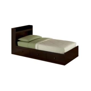 New Visions by Lane My Space, My Place Dark Walnut Twin Size Platform Storage Bed with 3 Drawer DISCONTINUED 316 301