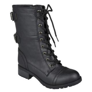 Womens Hailey Jeans Co Combat Boots   Black 8