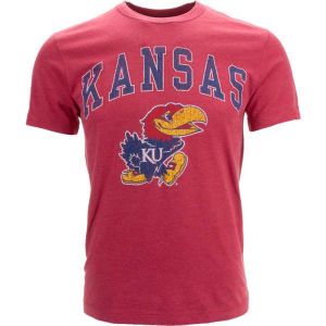 Kansas Jayhawks New Agenda NCAA Heathered Big Arch N Logo T Shirt