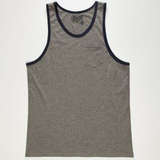 On The Dot Mens Tank Grey In Sizes Medium, Small, Large, Xx Large, X L