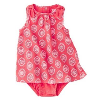 Just One YouMade by Carters Girls Sleeveless Bodysuit Dress   Red/White 12 M