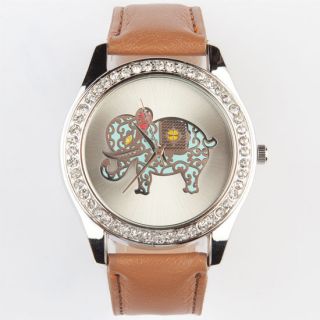 Filigree Elephant Watch Tan One Size For Women 238253412