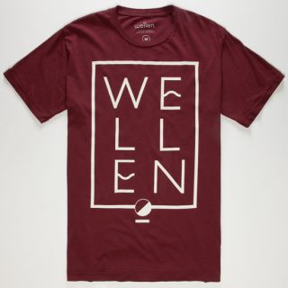 Square Mens T Shirt Burgundy In Sizes X Large, Large, Small, Medium For
