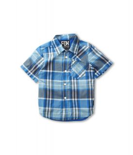Fox Kids Denton S/S Woven Boys Short Sleeve Button Up (Blue)