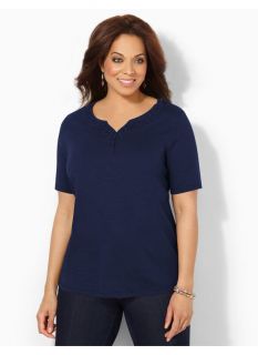 Catherines Plus Size Fresh Medley Top   Womens Size 0X, Mariner Navy