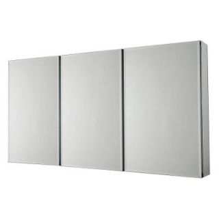 Pegasus 48 in. x 31 in. Recessed or Surface Mount Medicine Cabinet in Tri View Beveled Mirror SP4590