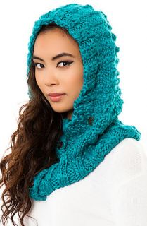 Spacecraft Hooded Scarf The Leyla Knit in Teal