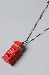 Betsey Johnson  The Royal Engagement Phone Booth Necklace