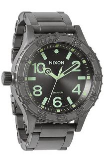 Nixon 51 30 TI Watch in All Gunmetal & Lum