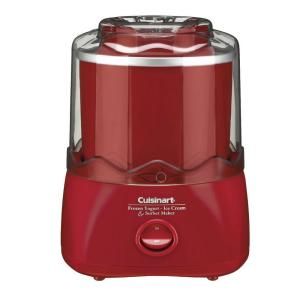 Cuisinart Automatic 1.5 qt. Frozen Yogurt Ice Cream and Sorbet Maker in Red ICE 21R