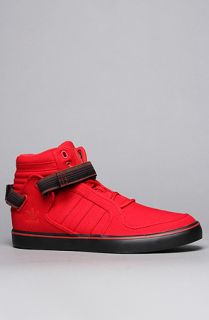 adidas The AdiRise Mid Canvas Sneaker in Light Scarlet Black