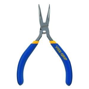 Irwin 4 1/2 in. Smooth Jaw Bent Nose Pliers With Spring 1773611