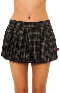 Tripp NYC Skirt Pleated Mini in Plaid Olive Green
