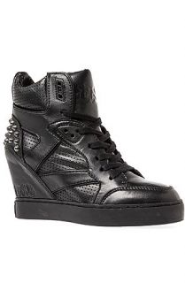 Ash Shoes Billie Sneaker in Black Nappa Wax