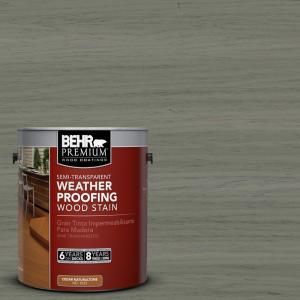 BEHR Premium 1 gal. #ST 137 Drift Gray Semi Transparent Weatherproofing Wood Stain 507701