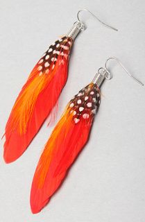 *MKL Accessories The Feather Earrings in Red