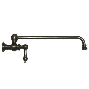Whitehaus Vintage III Wall Mounted Potfiller with Lever Handle in Pewter WHKPFSLV3 9000 PTR