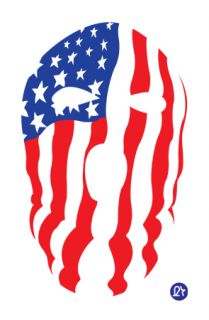 DOCe 11x17 American Flag Ski Mask Poster