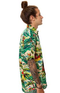 HUF Shirt Hawaiian Buttondown in Tropical Green