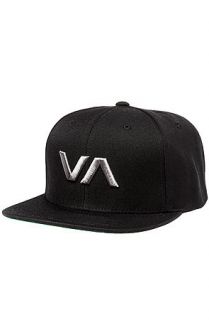 RVCA Hat VA Snapback in Black and Pavement