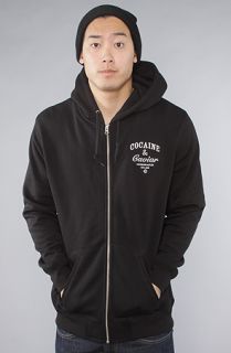 Crooks and Castles The Coca Caviar Zip Up Hoody in Black