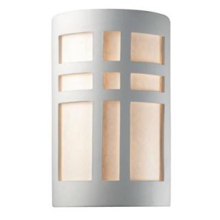 Filament Design Leonidas 1 Light Wall Paintable Ceramic Bisque Incandescent Sconce CLI CER7285W BIS