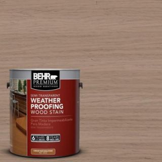 BEHR Premium 1 gal. #ST 160 Rose Beige Semi Transparent Weatherproofing Wood Stain 508801