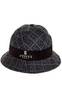 Crooks and Castles Bucket Hat Thuxury Repeat in Black