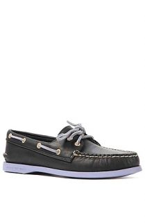 Sperry Topsider Shoe AO 2 Eye in Black and Purple