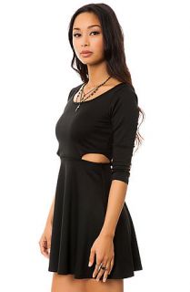 MKL Collective Dress Ponte Skater With Cut Outs in Black