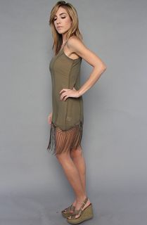 Free People The Fringe Bottom Slip in Army