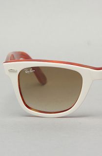 Ray Ban The 50mm Original Wayfarer Sunglasses in White Striped Orange