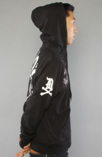 Dissizit The Slick Mask Zip Up Hoody in Black White