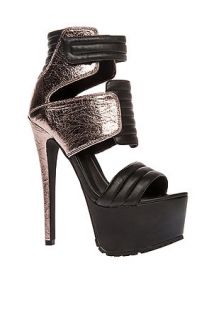 Privileged Shoe JENOVA Heel Exclusive in Black and Metallic Silver