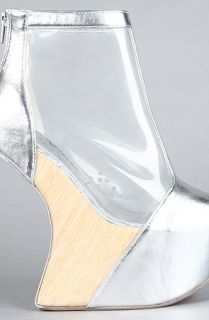 Jeffrey Campbell The Moon Walk Shoe in Silver and Clear