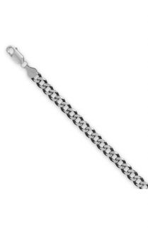 Select Mens Jewelry 925 Sterling Silver 18 inch Mens 160 Black Rhodium Plated Diamond Cut Curb Chain Necklace62mm