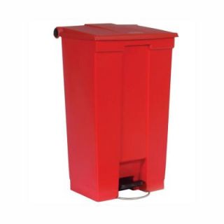 Rubbermaid Commercial Products 23 gal. Mobile Fire Safe Step On Medical Waste Container FG614600 RED