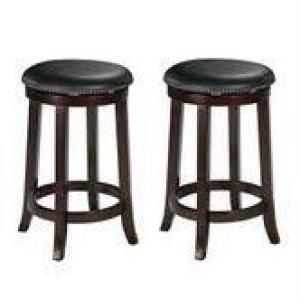 Home Decorators Collection Mason 24 in. H Brown Swivel Counter Stool (Set of 2) DISCONTINUED VW4732