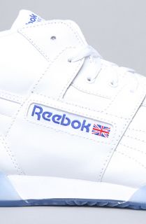 Reebok The Workout Mid Ice Sneaker in White Blue