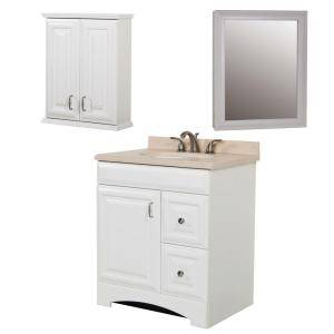 St. Paul Providence Bath Suite with 30 in. Vanity with Vanity Top in OJ and Medicine Cabinet in White BSPR30MCP3COM WH