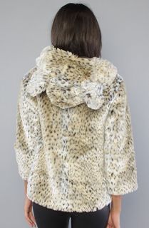 Sauce The Mickey Ear Coat in Leopard Vegan Fur