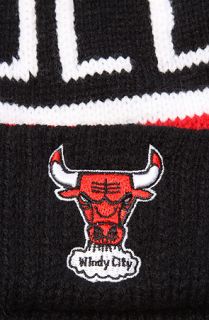 47 Brand Hats The Chicago Bulls Calgary Pom Beanie in Red Black