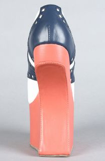 Jeffrey Campbell The Lindy Hop Shoe in Navy and White