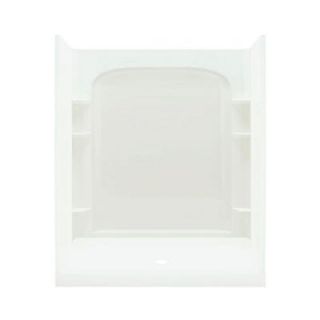 Sterling Plumbing Ensemble 60 in. x 1 1/4 in. x 72 1/2 in. One Piece Direct to Stud Shower Wall in White 72232100 0