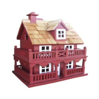 Home Bazaar Novelty Cottage Birdhouse (Red) HB 6102PHRS