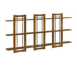 Home Decorators Collection Artisan Light Oak Triple Wall Shelf with Open Panel 0490940950