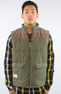 LRG The Rockwood Puffy Vest in Olive Drab