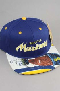 123STRAPBACKS Seattle Mariners Ken Griffey Jr Caricature Strapback HatBlue